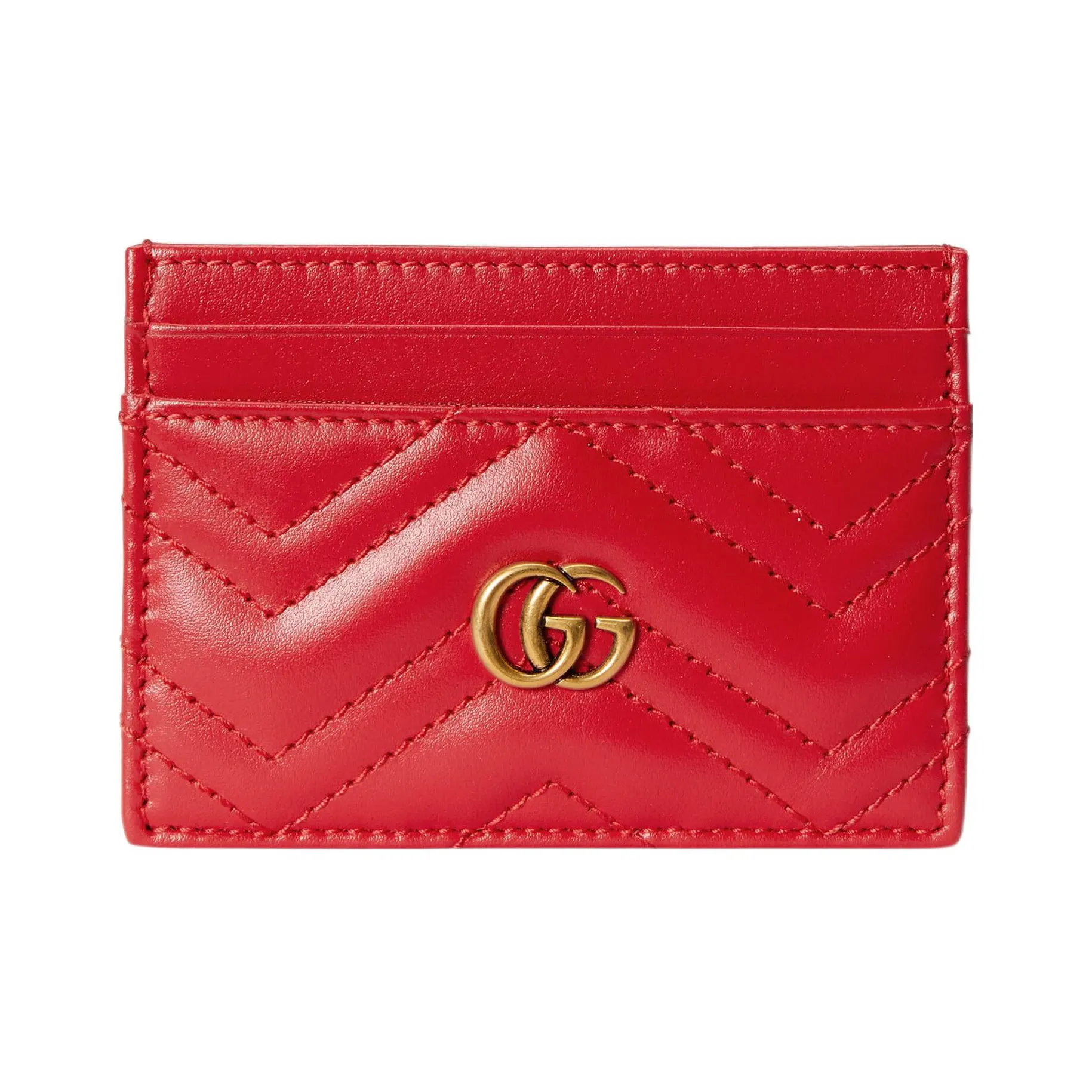 GUCCI GG Marmont Кожа Держатель для карт Женские Красный
