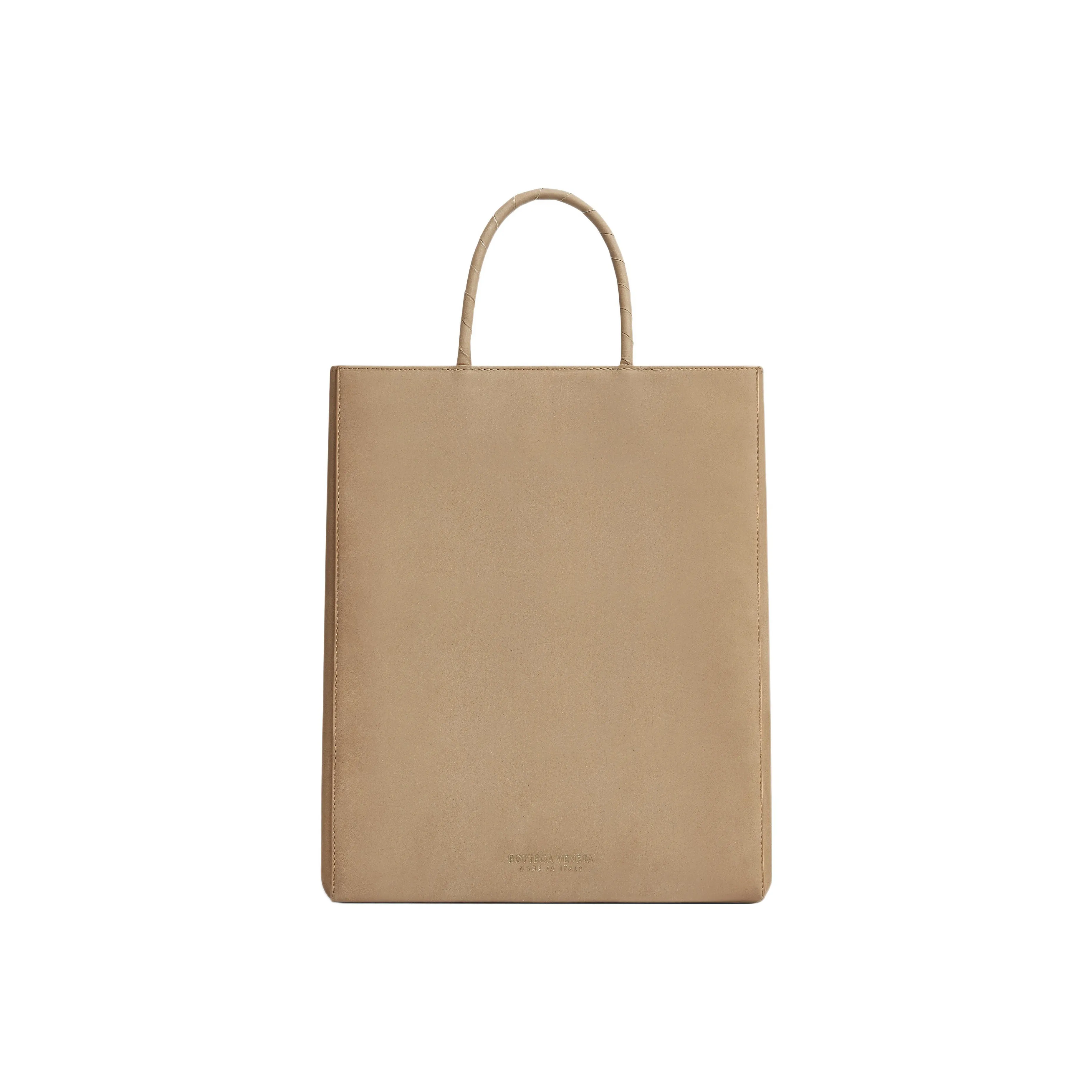 Bottega Veneta Cow Leather Tote Bag, Shopping Bag, Handbag Small Size Women's Kraft Paper Color