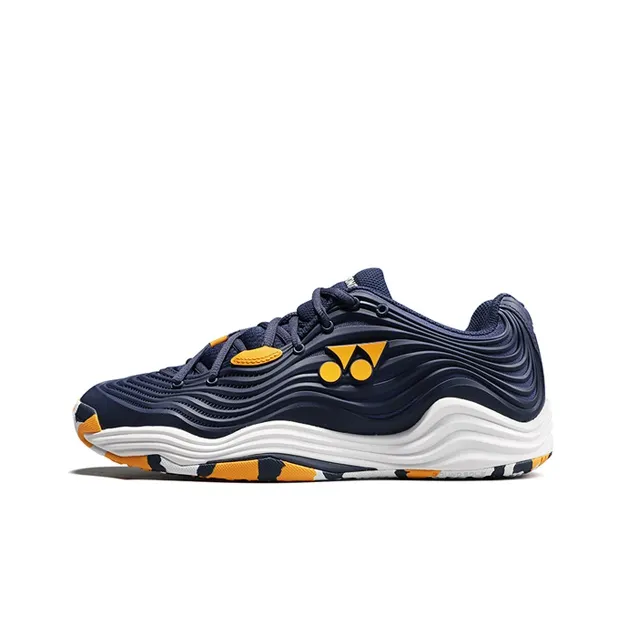 YONEX SHTF5 Abrasion Resistant Low Top Tennis Shoes Unisex Navy Blue Orange