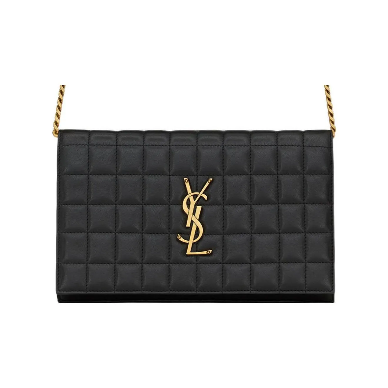 SAINT LAURENT Sheepskin Crossbody Bag, Shoulder Bag, Wallet Women's Black