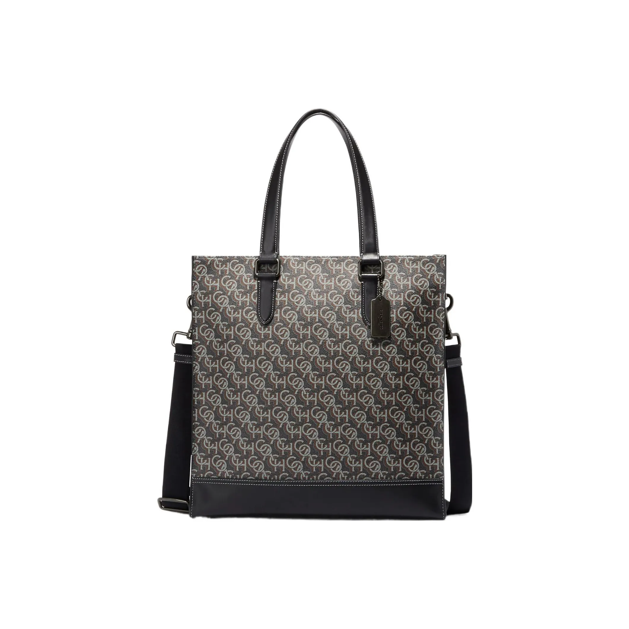 COACH Graham Cow Leather Tote Bag Shopping Bag Shoulder Bag Crossbody Bag Handbag Large Size Men's Black