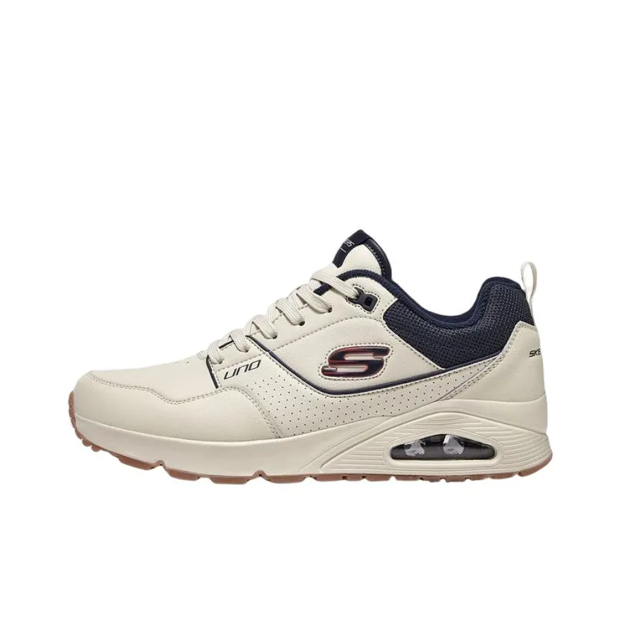 Skechers Uno Low Топ Casual Мужской Бежевый Черный