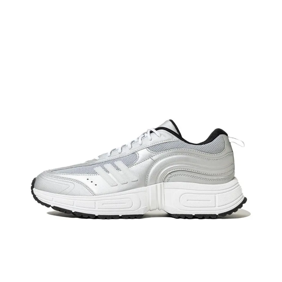 Adidas Neo Fantasy Flow Shock Absorbers Противоскользящий Устойчивый к истиранию Низкий Топ Casual Унисекс Серебристо-серый