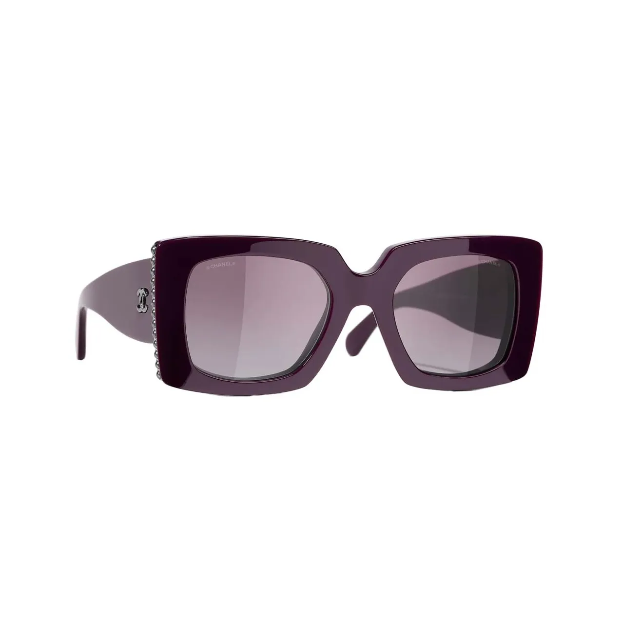 CHANEL Sunglasses Women's Burgundy