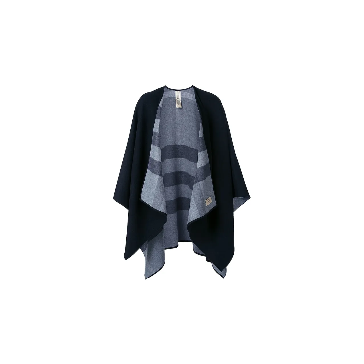 Burberry Women's Wool Check Poncho Cape Black