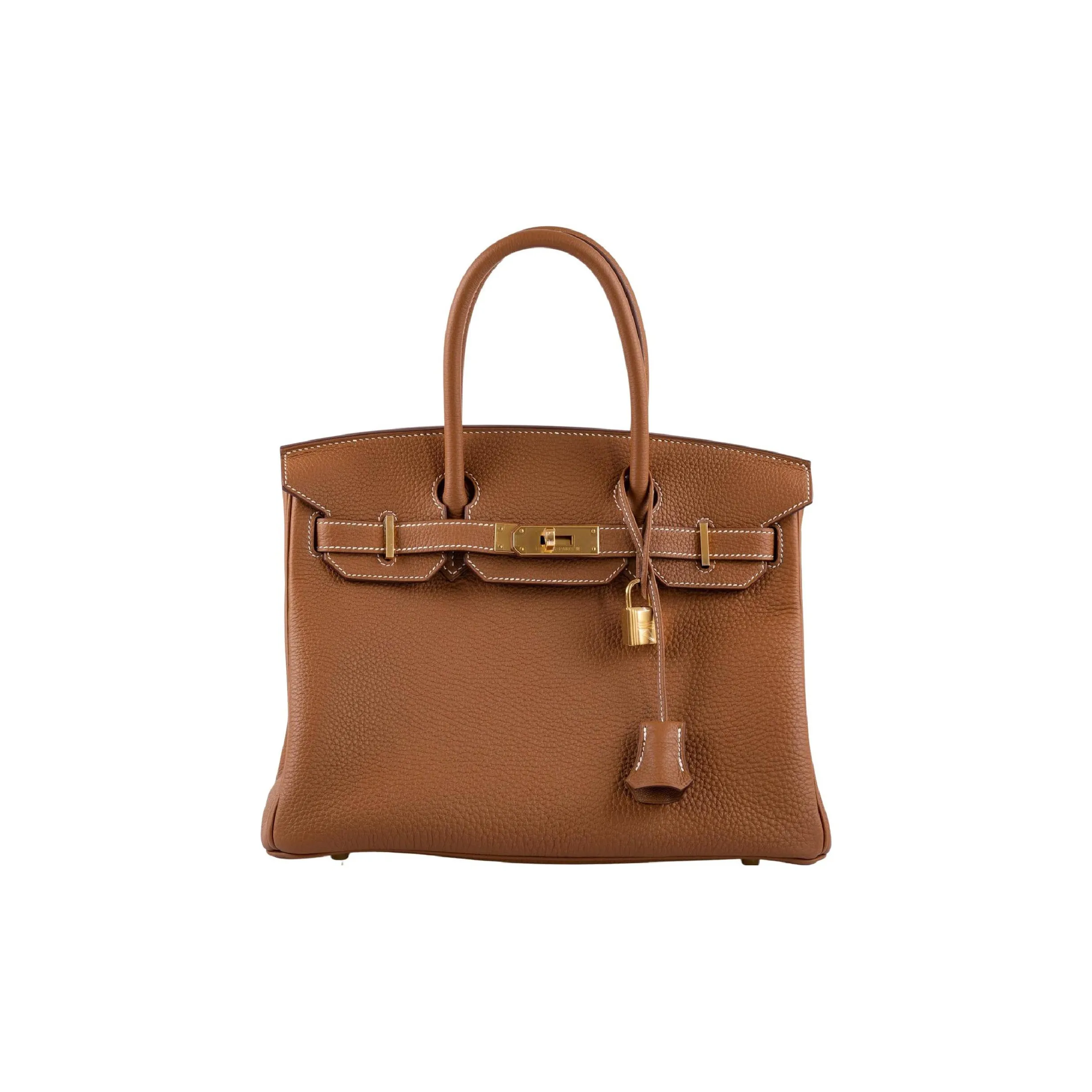 HERMES Birkin Togo Calfskin Birkin Bag Handbag Regular Women's 37 Gold Brown