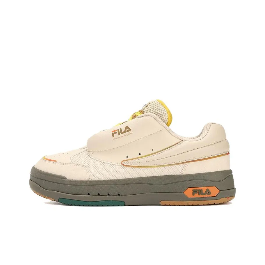 FILA Mix Аbrasion Resistant Низкий Топ Повседневная Обувь Мужская Белая