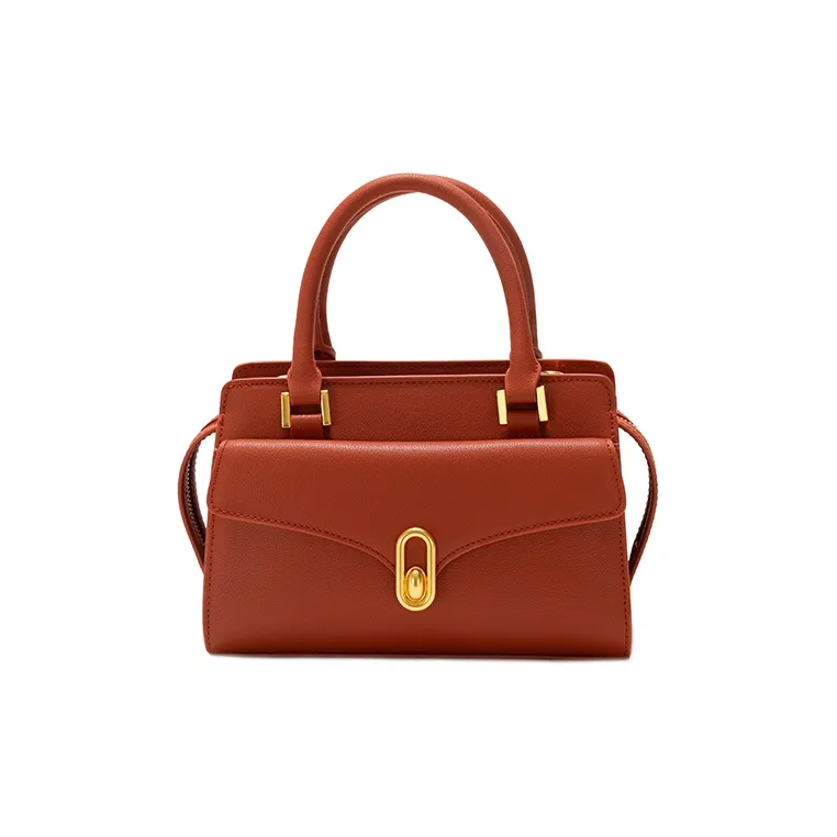 GXFMOD Cow Leather Evening Party Bag One Shoulder Handbag Medium Size Women's Red