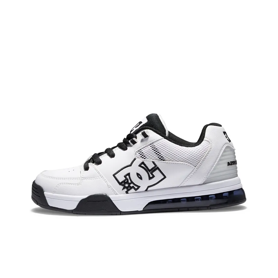 DC Shoes Versatile Anti Slip Wear Resistant Low Top Sports Casual Shoes Men's White