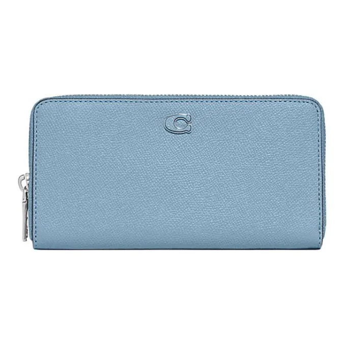 COACH Принт персонажа кожа холст маленькая сумочка клатч кошелек маленький женский светло-синий