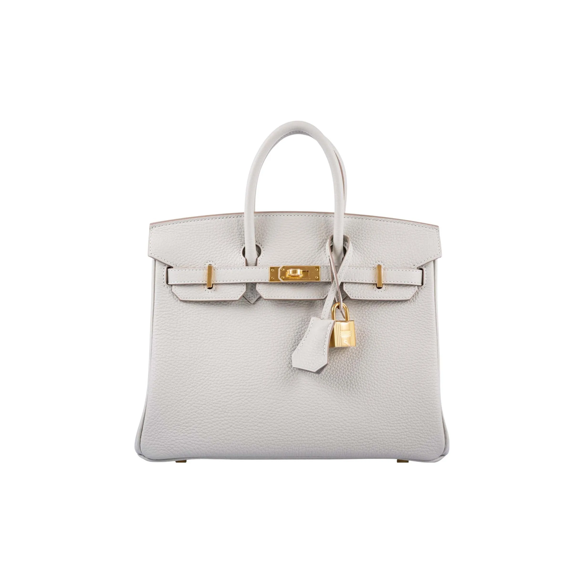 HERMES Birkin Togo Calfskin Cow Leather Birkin Bag Handbag Regular Women's 80 Gris Perle Pearl Gray