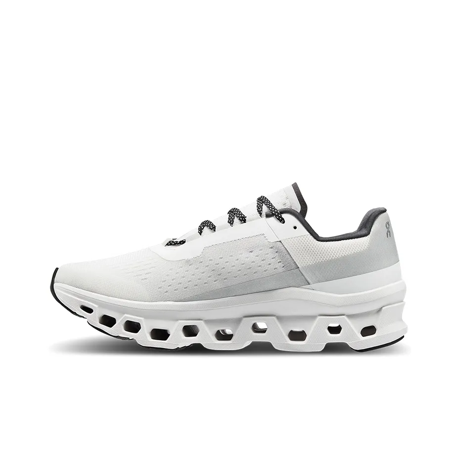 On Cloudmonster Slip-resistant Breathable And Resilient Low Top Long-Distance Running Shoe Men's Unbleached White