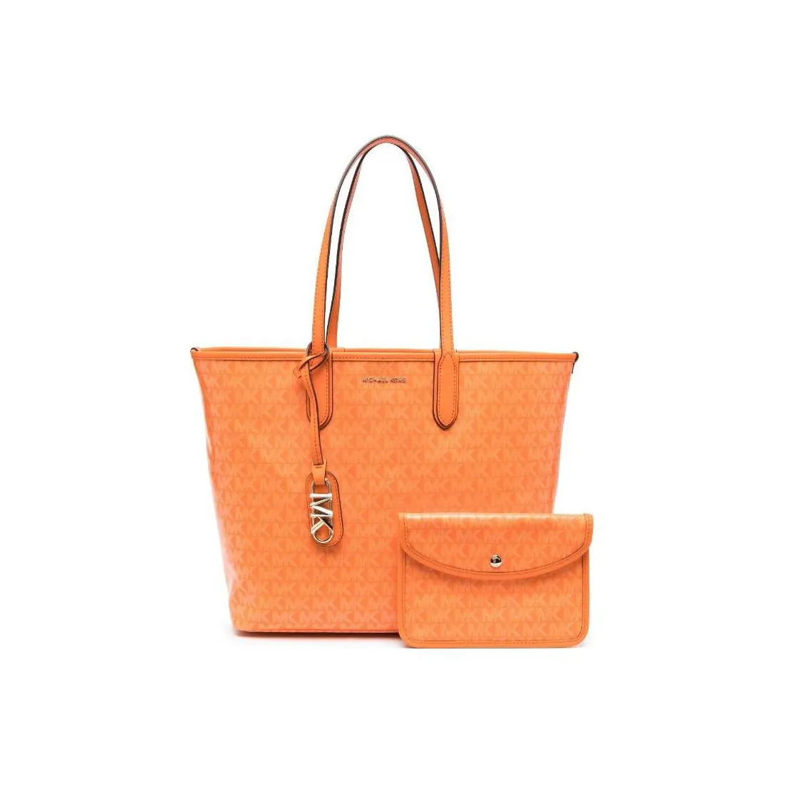 MICHAEL KORS Cotton Tote Bag Shopping Bag Handbag Shoulder Bag Women's Orange