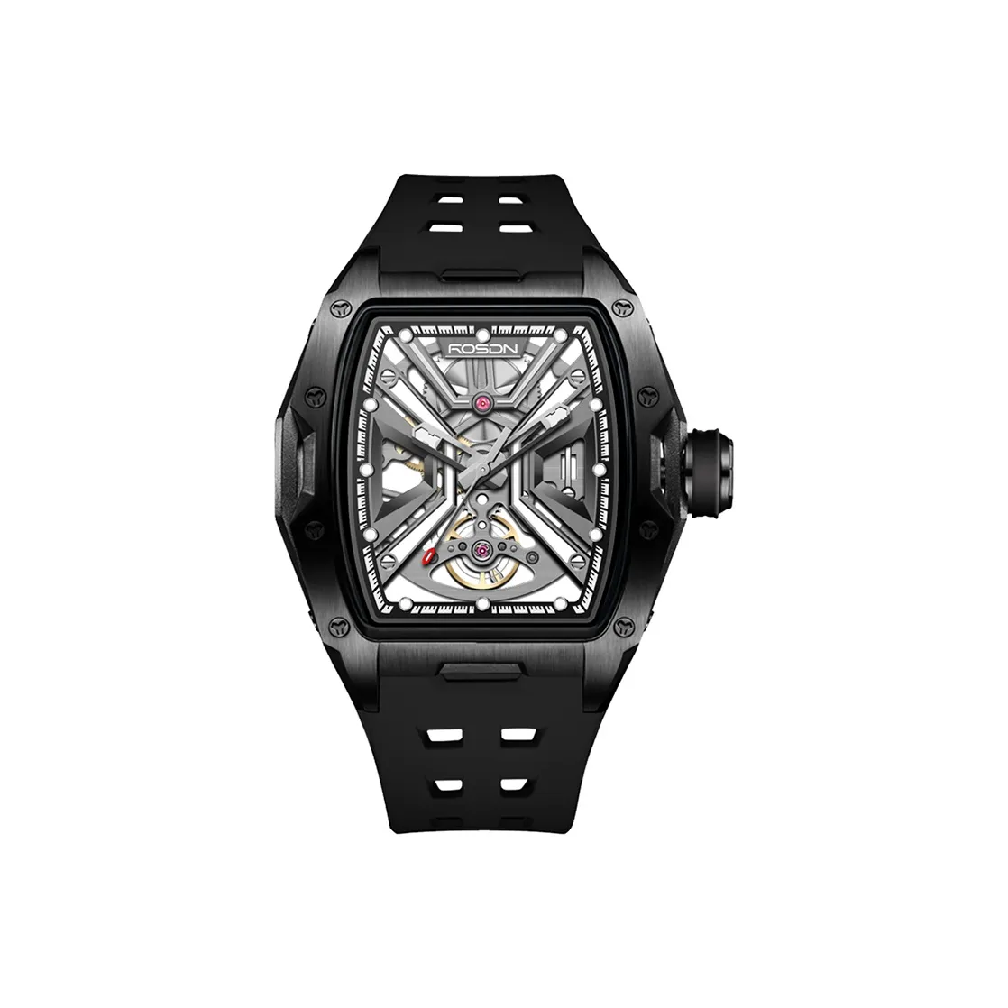 ROSDN Climber's Phantom Collection Автоматический Механический Механизм Часы Мужские Черный Циферблат G2710