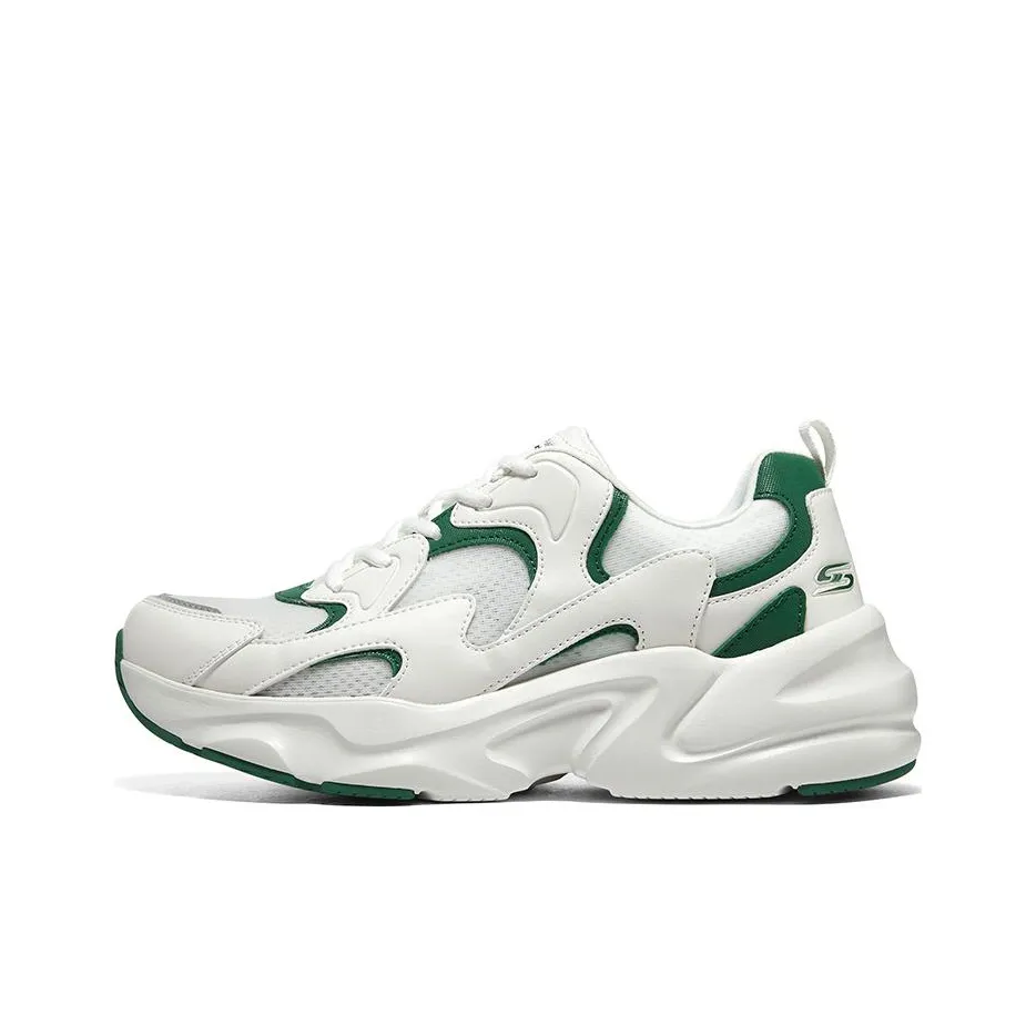 Skechers BOBS BAMINA 2 Лесной Зеленый Низкий Топ Повседневный Мужской Белый Зеленый