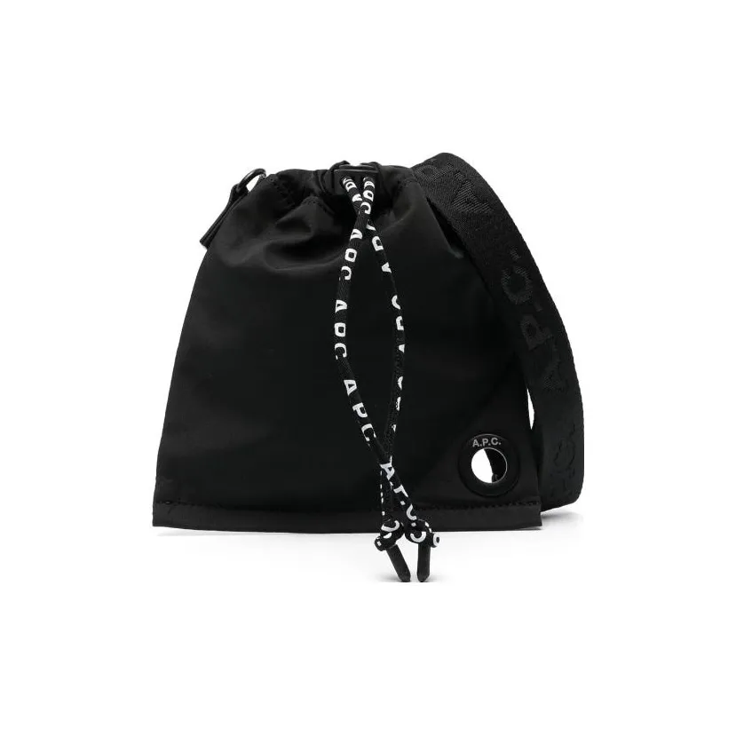 A.P.C Polyester Shoulder Bag, Crossbody Bag Men's Black