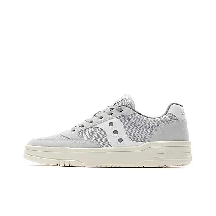Saucony CROSS JZ Anti Slip Wear Resistant Low Top Casual Shoes Unisex Light Gray