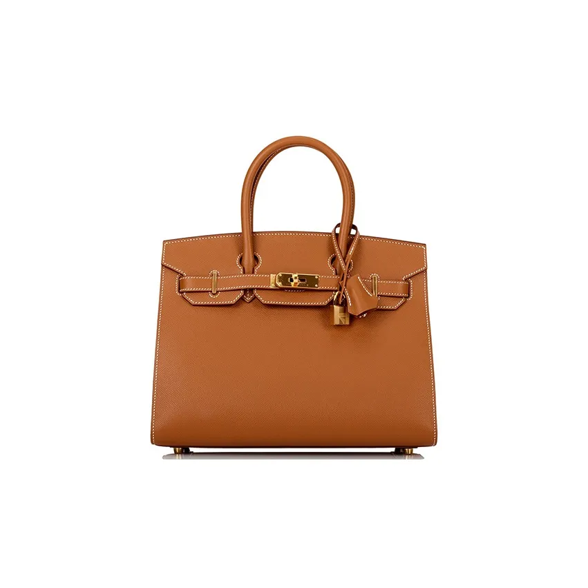 HERMES Birkin Epsom Leather Birkin Bag Handbag 30 Women's 37 Gold