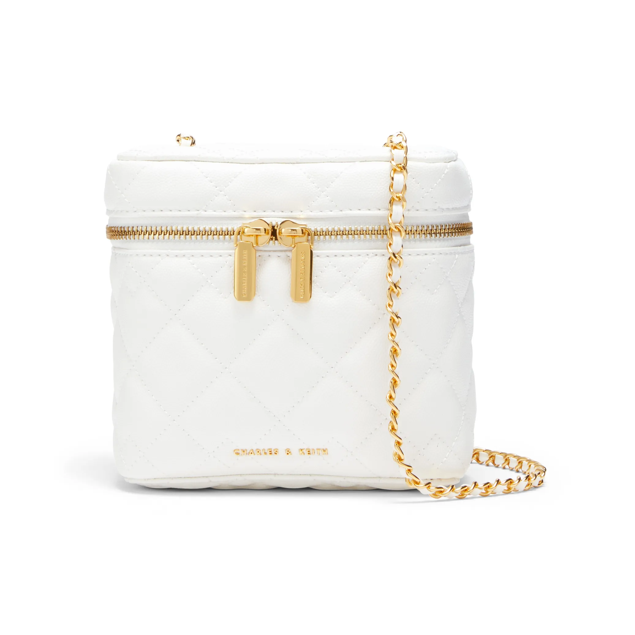 CHARLES KEITH ПУ (полиуретан) Коробка Сумка Сумка через плечо Маленькая Женская Черная Темно-шоколадная Светло-розовая Белая Светло-синяя