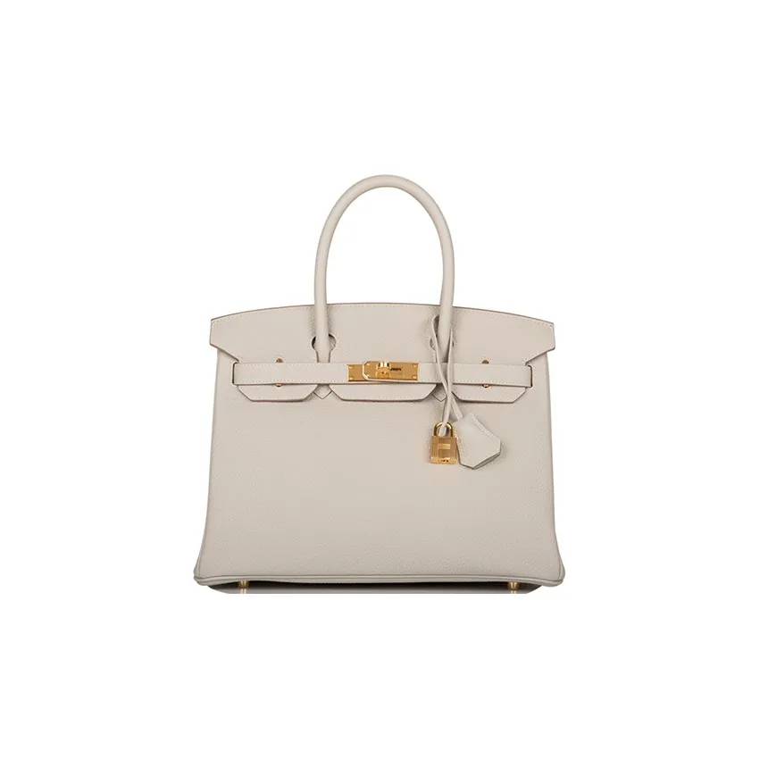 HERMES Birkin Togo Calfskin Birkin Bag Handbag Women's 80 Gris Perle Pearl Gray