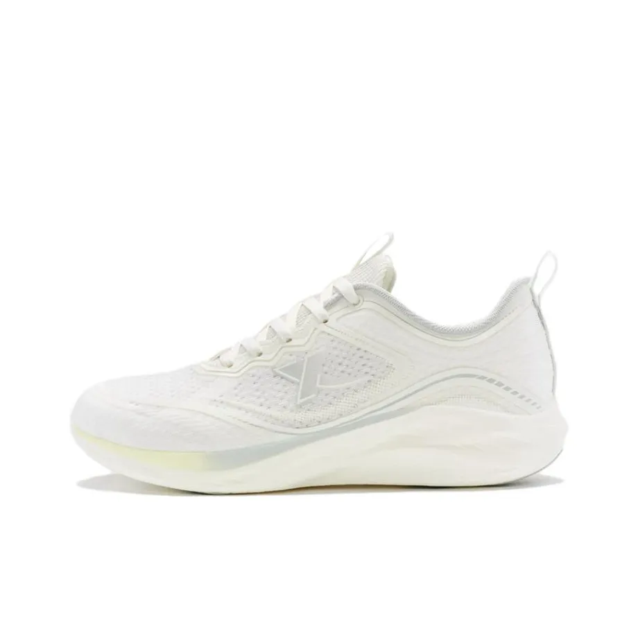 XTEP Lighten 7.0 Shock Absorbers Slip Resistant Abrasion Resistant Breathable Low Top Running Shoes Women's Sail White