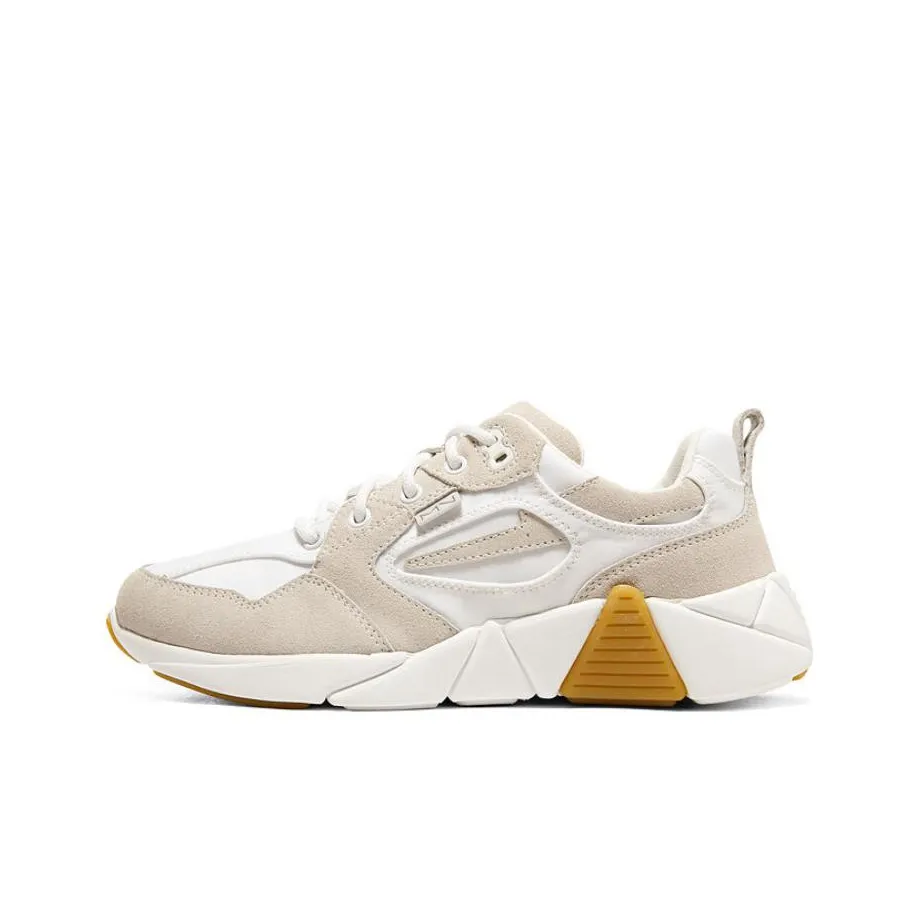 Skechers MARK NASON Los Angeles Anti-Slip Wear-Resistant Low-Top Running Shoes Women's White Yellow