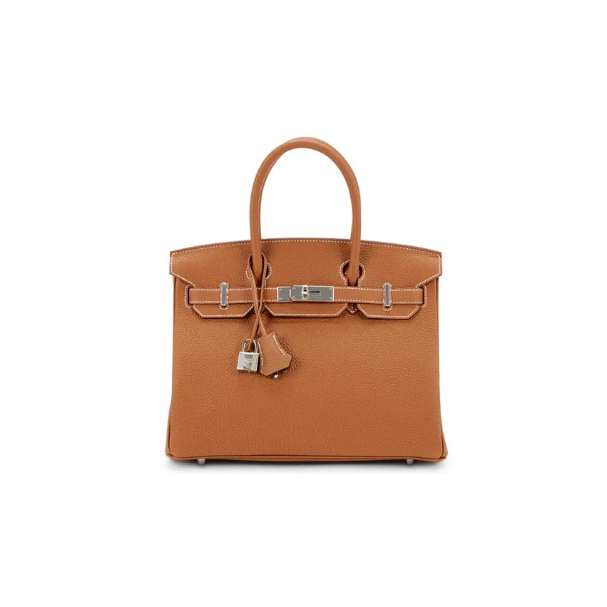 HERMES Birkin Epsom Leather Birkin Bag Handbag Regular Women's 37 Gold Brown