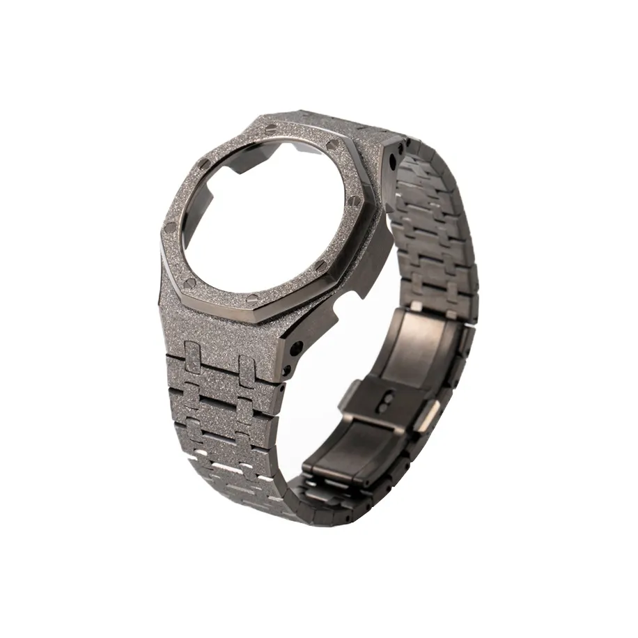 SHOCKTIMES Защитный чехол CASIO корпус из нержавеющей стали 4,0 цвет иней золото-черный Warrior Octagonal 2100