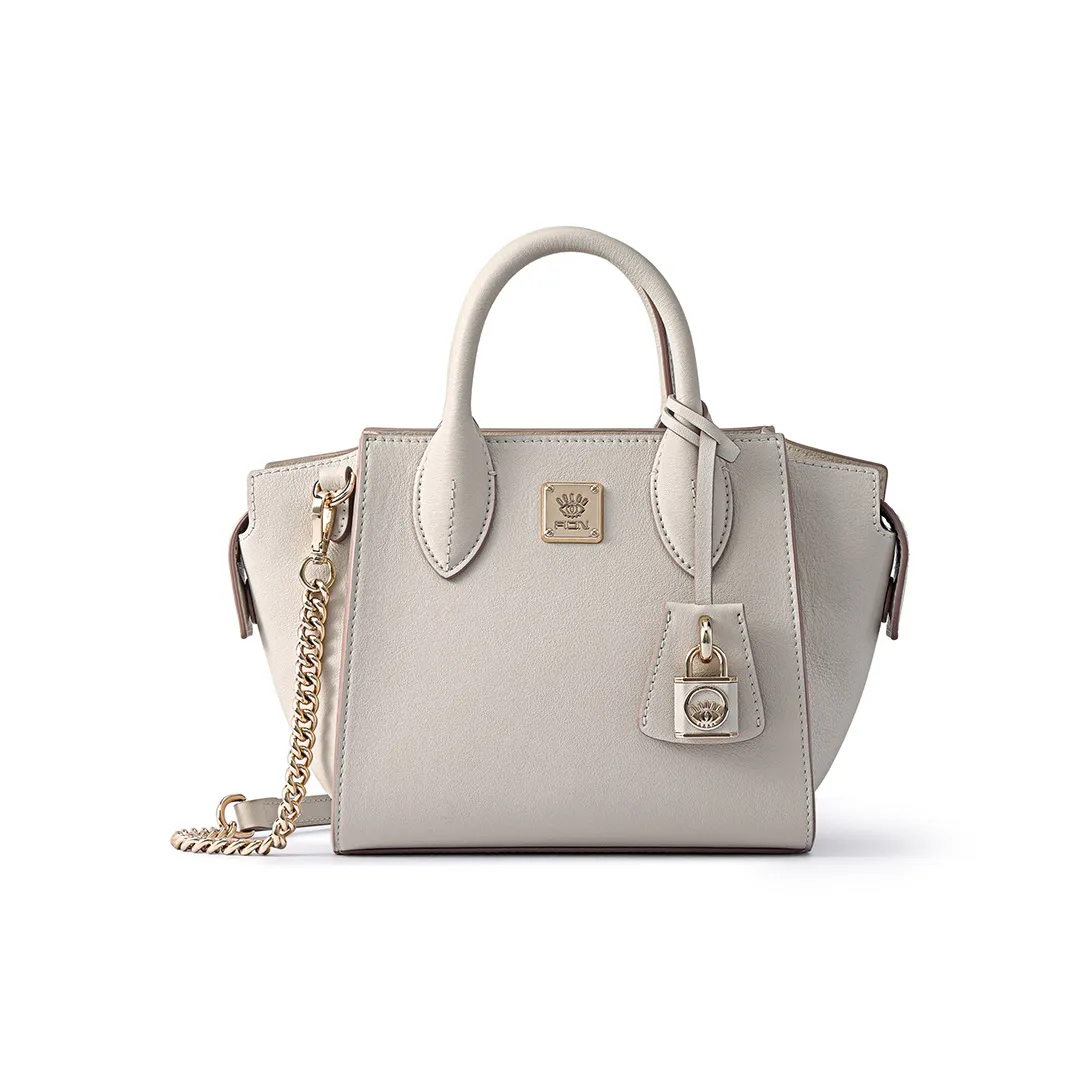 FION Cow Leather Tote Handbag, Shoulder Bag Trumpets Women's