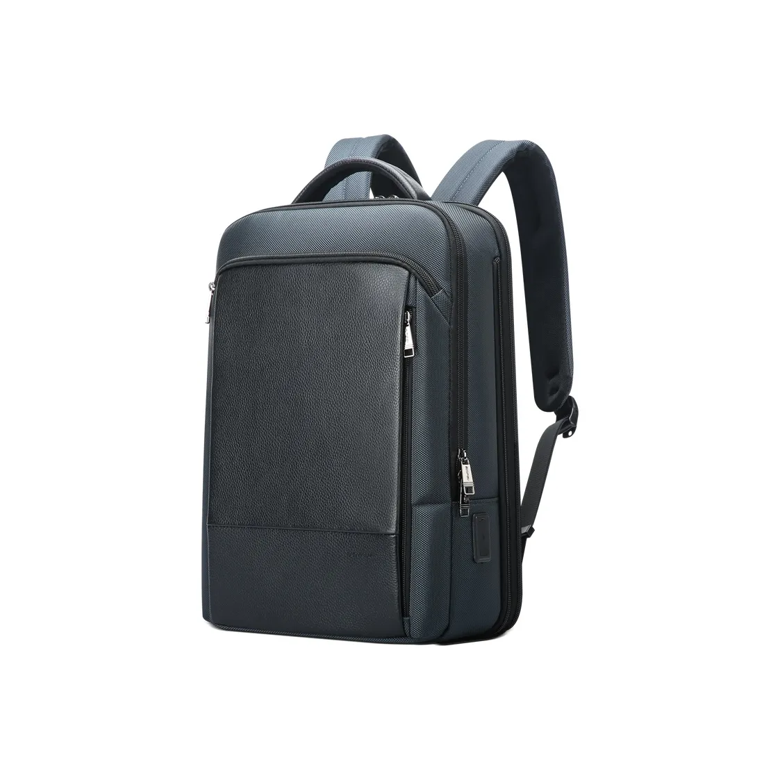 BOPAI Рюкзак из коровьей кожи Мужской Черный Синий