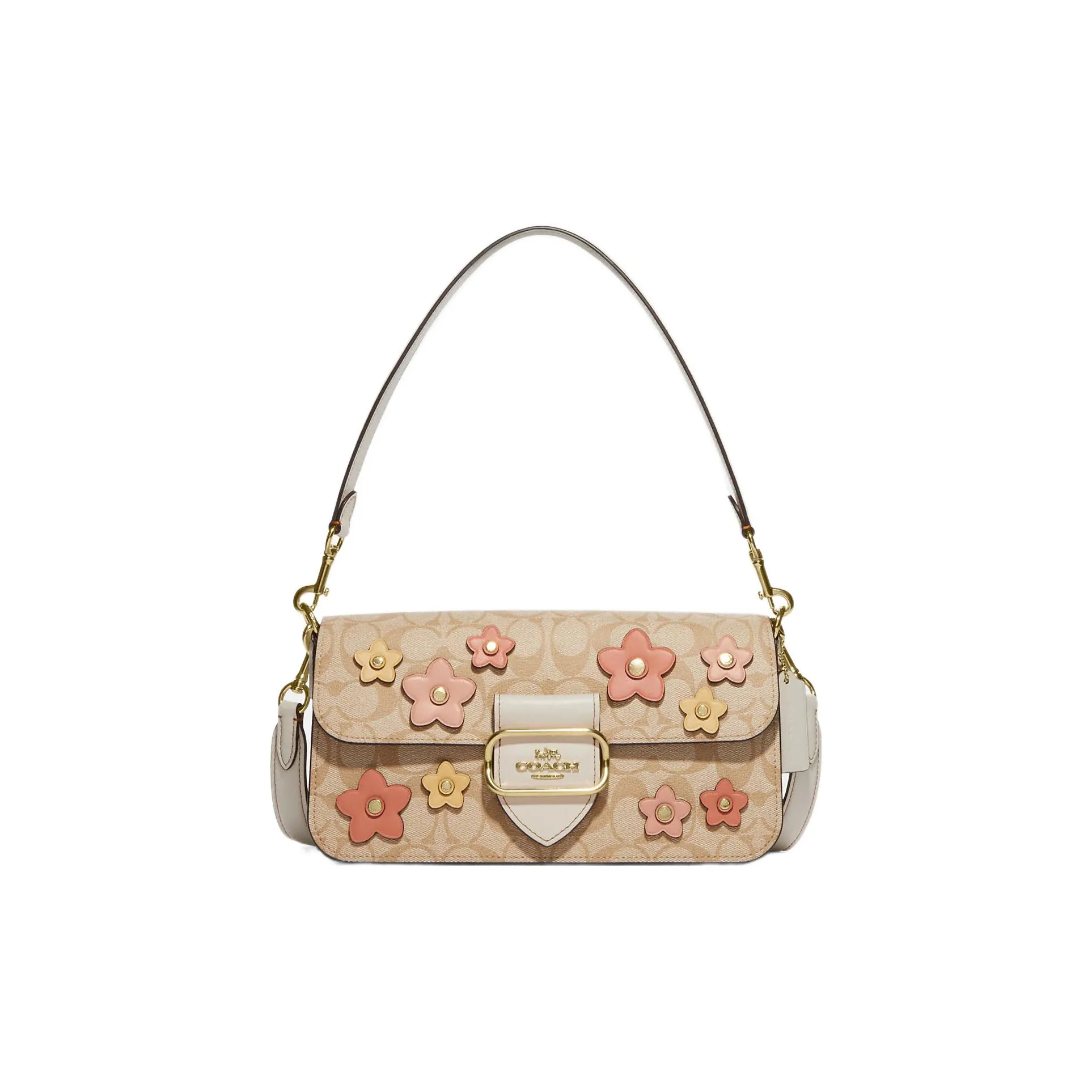 COACH Morgan Холст с кожей GOD OF Вино Сумка Сумка на плечо Женские Светлый хаки