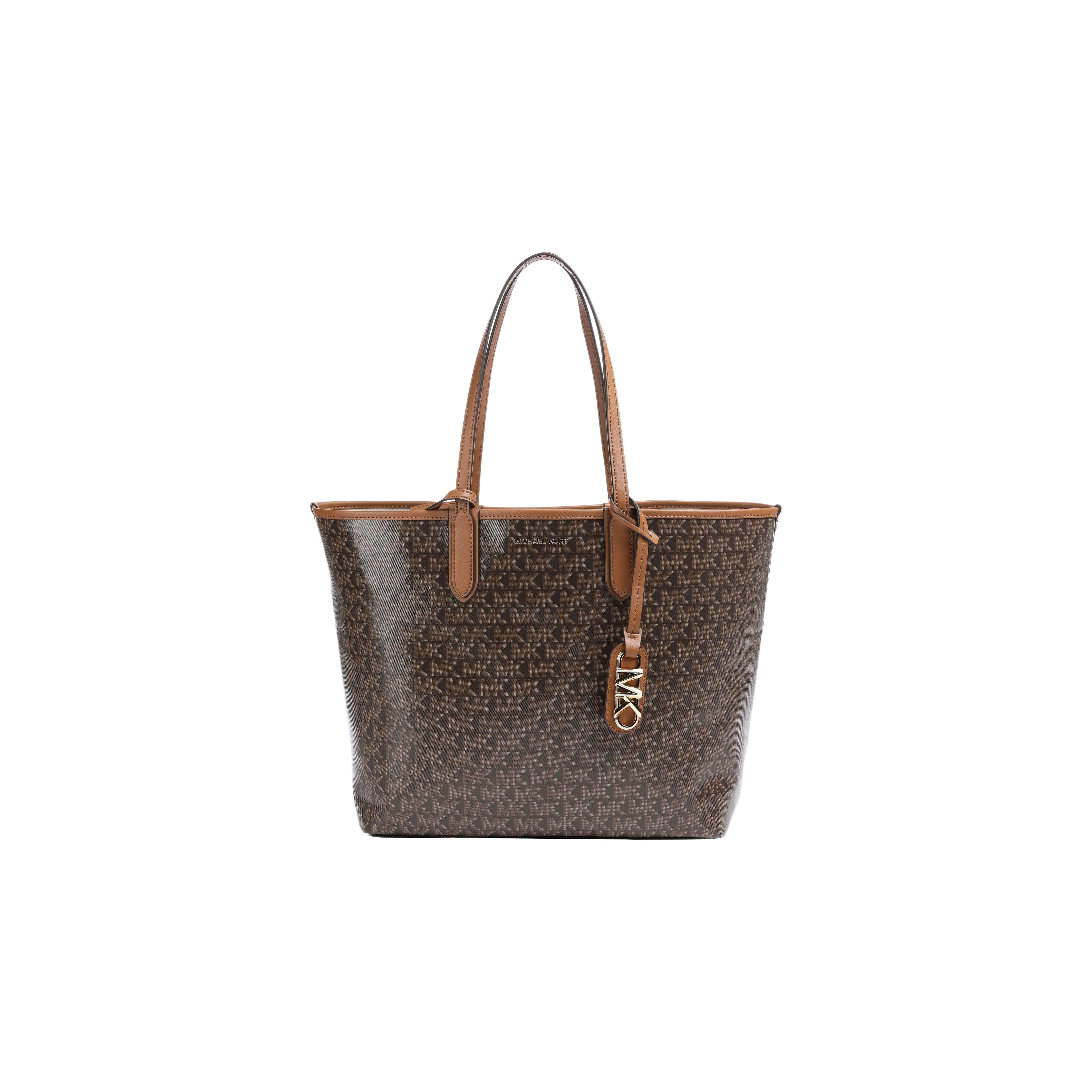 MICHAEL KORS Eliza Series Cotton Tote Bag, Shopping Bag, Handbag, Shoulder Bag Women's Brown