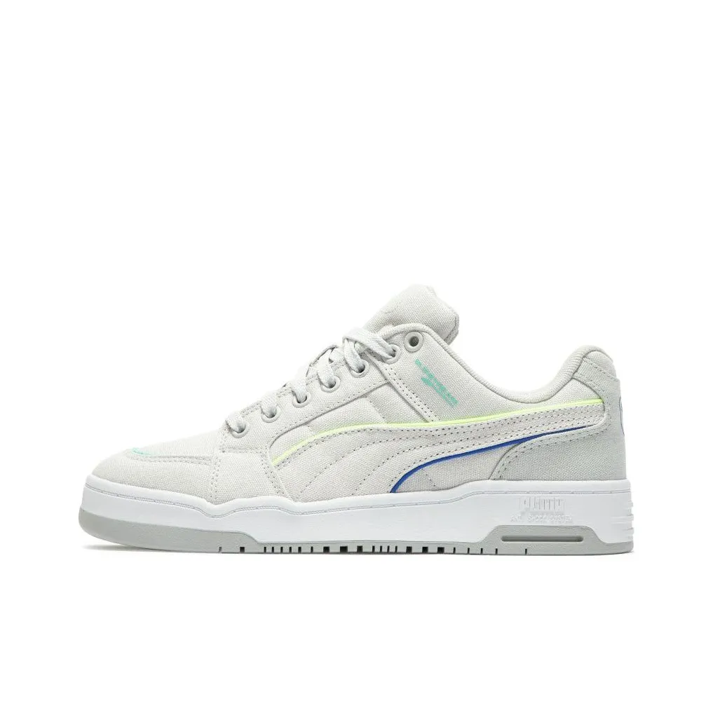 PUMA Slipstream Lo Холст Низкий Топ Скейтборд Кроссовки Унисекс Серый Желтый