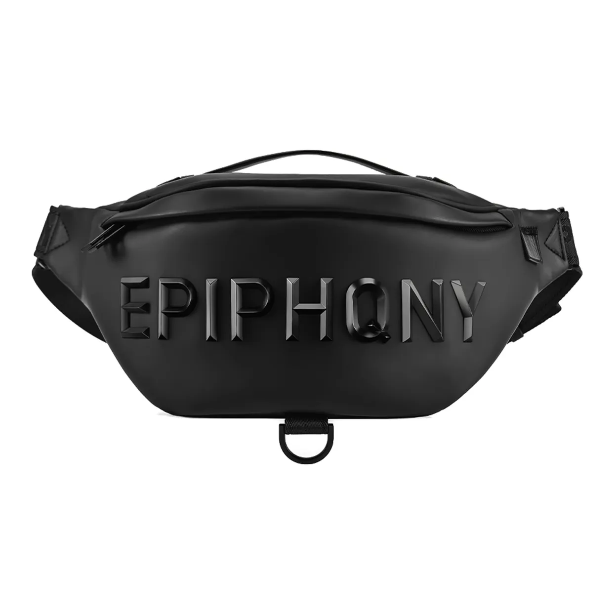EPIPHQNY PU Shoulder Bag, Crossbody Bag, Women's Fanny Pack, Dumpling Bag, Sling Bag Medium Size Unisex Black