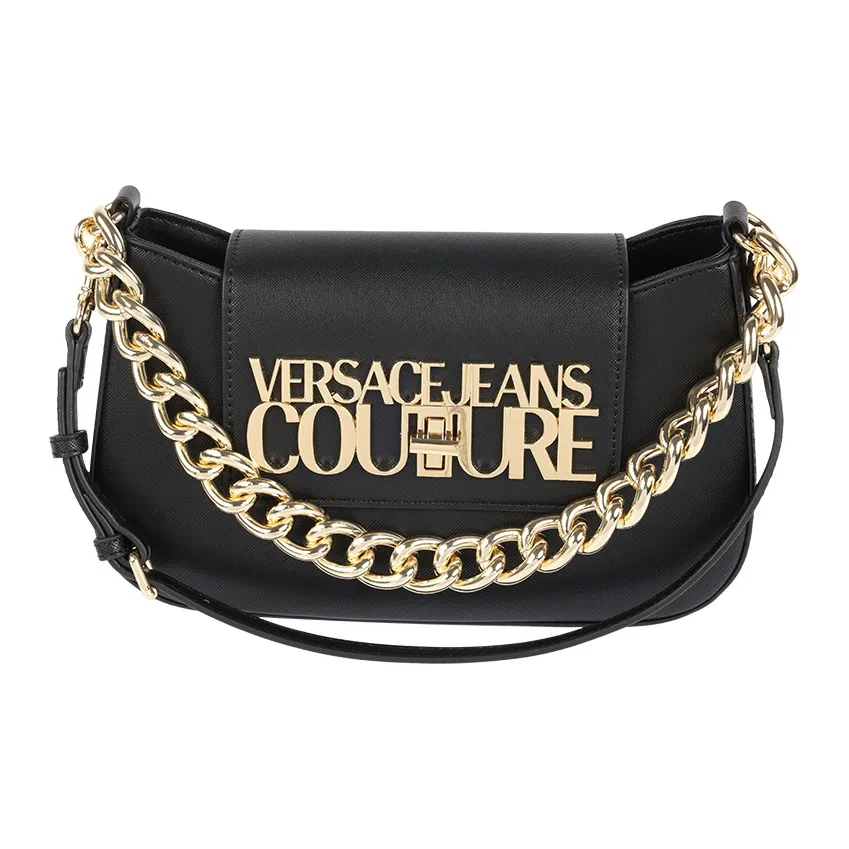 VERSACE JEANS COUTURE Polyester Chain Bag, Shoulder Bag Women's Black
