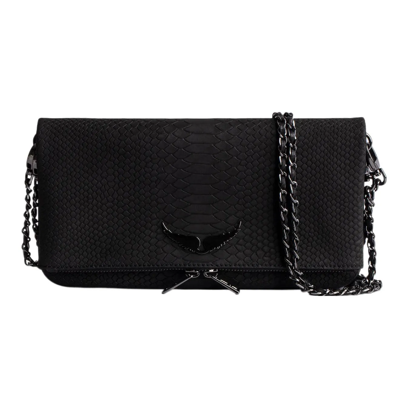 Zadig & Voltaire Logo Plaque Embossed Shoulder Bag