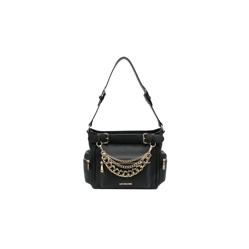 LOVE MOSCHINO Полиуретан Сумка через плечо Женская Черная