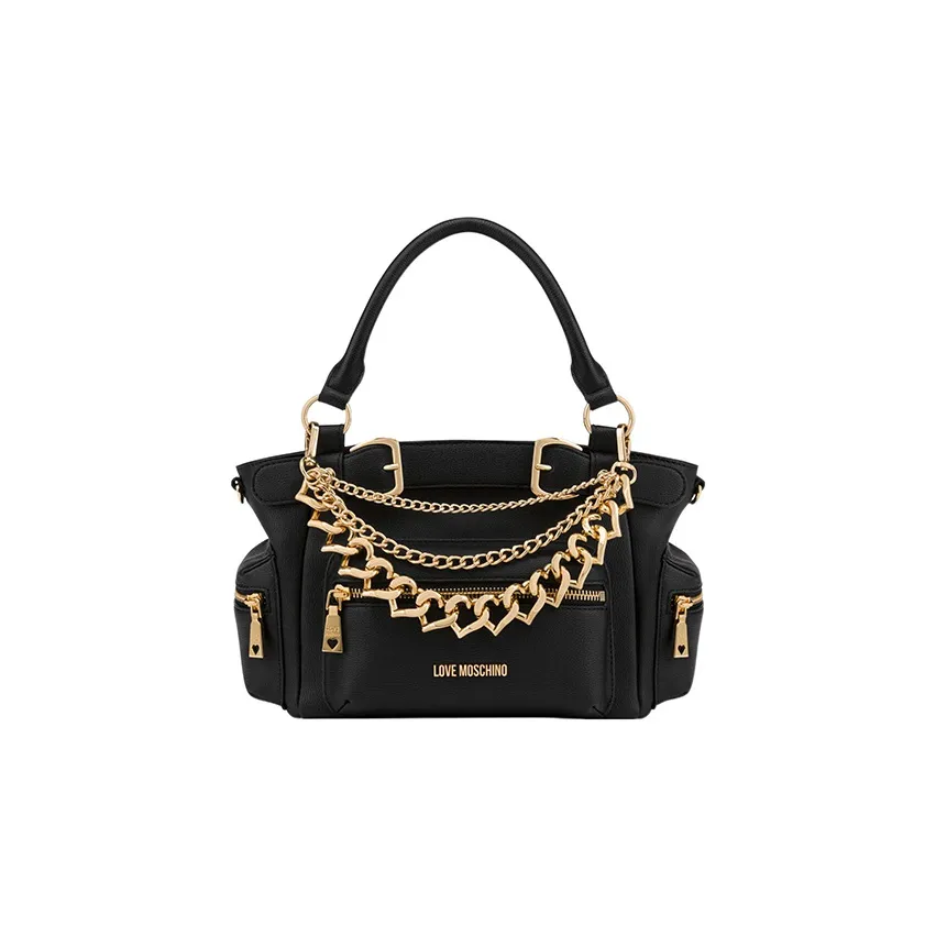 LOVE MOSCHINO Polyurethane Shoulder Bag, Crossbody Bag, Handbag Women's Black