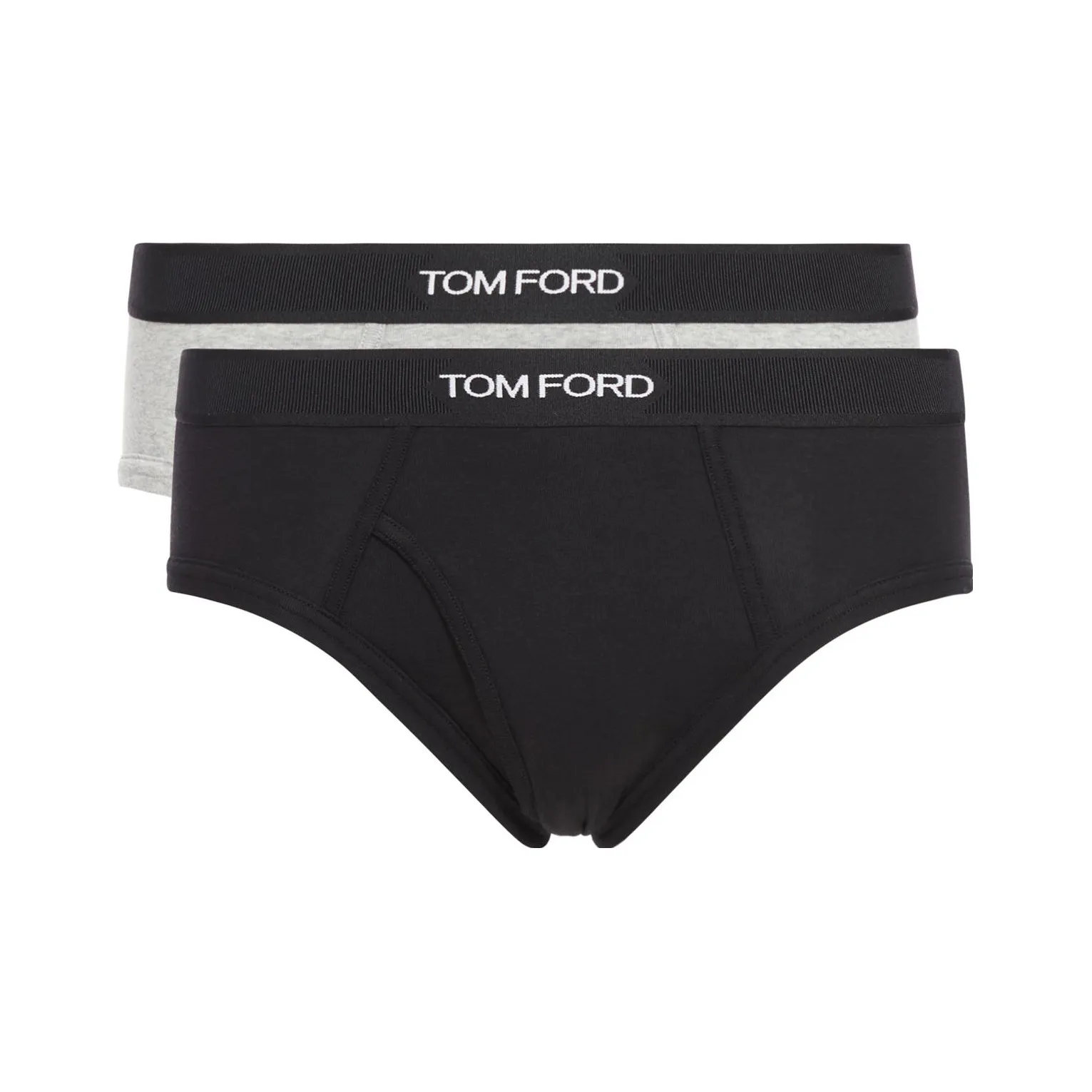 TOM FORD Logo waist Cotton Briefs Pack Of Two