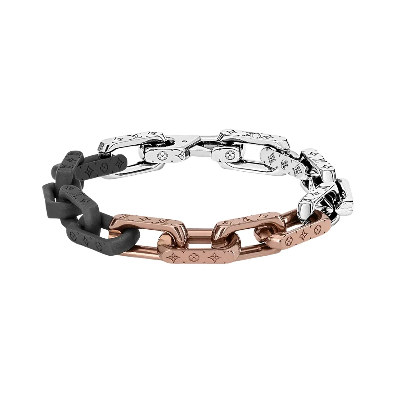 LOUIS VUITTON Stainless Steel Bracelets Men's Silver