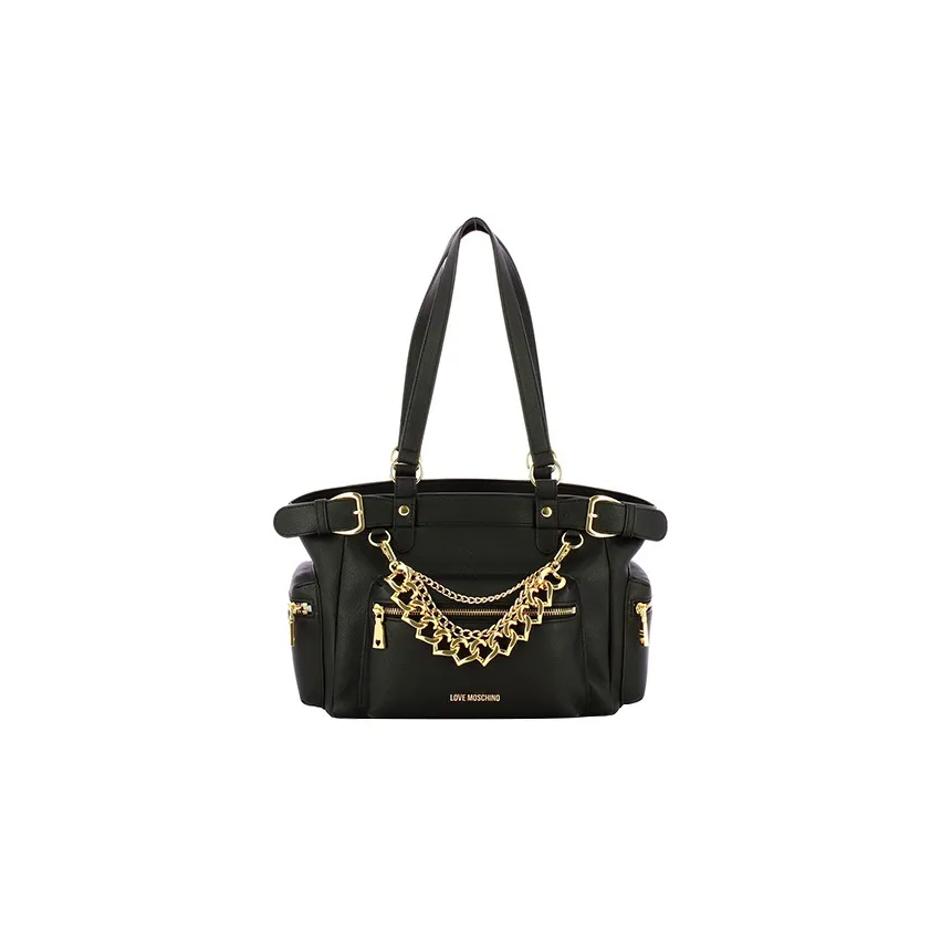 LOVE MOSCHINO Полиуретан Сумка через плечо Женская Черная