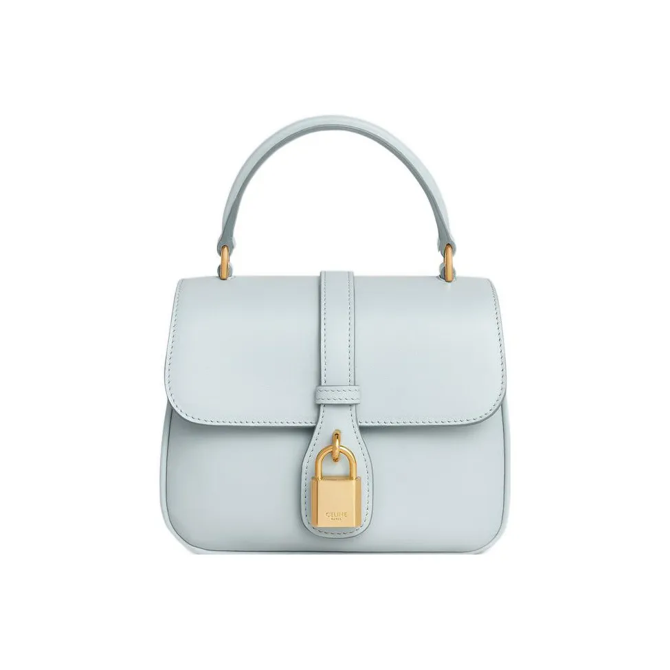 CELINE Tabou Smooth Calf Leather Shoulder Bag, Crossbody Bag, Handbag Mini Women's Light Blue
