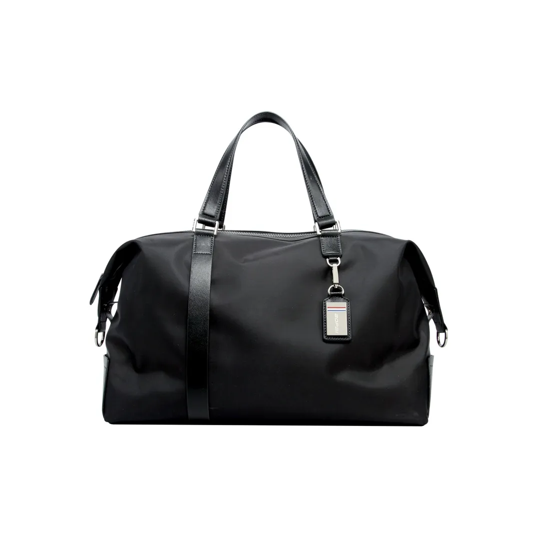 BOPAI Microfiber Synthetic Leather Travel Bag Gym Bag Luggage Bag Handbag Medium Size Unisex Black/Blue