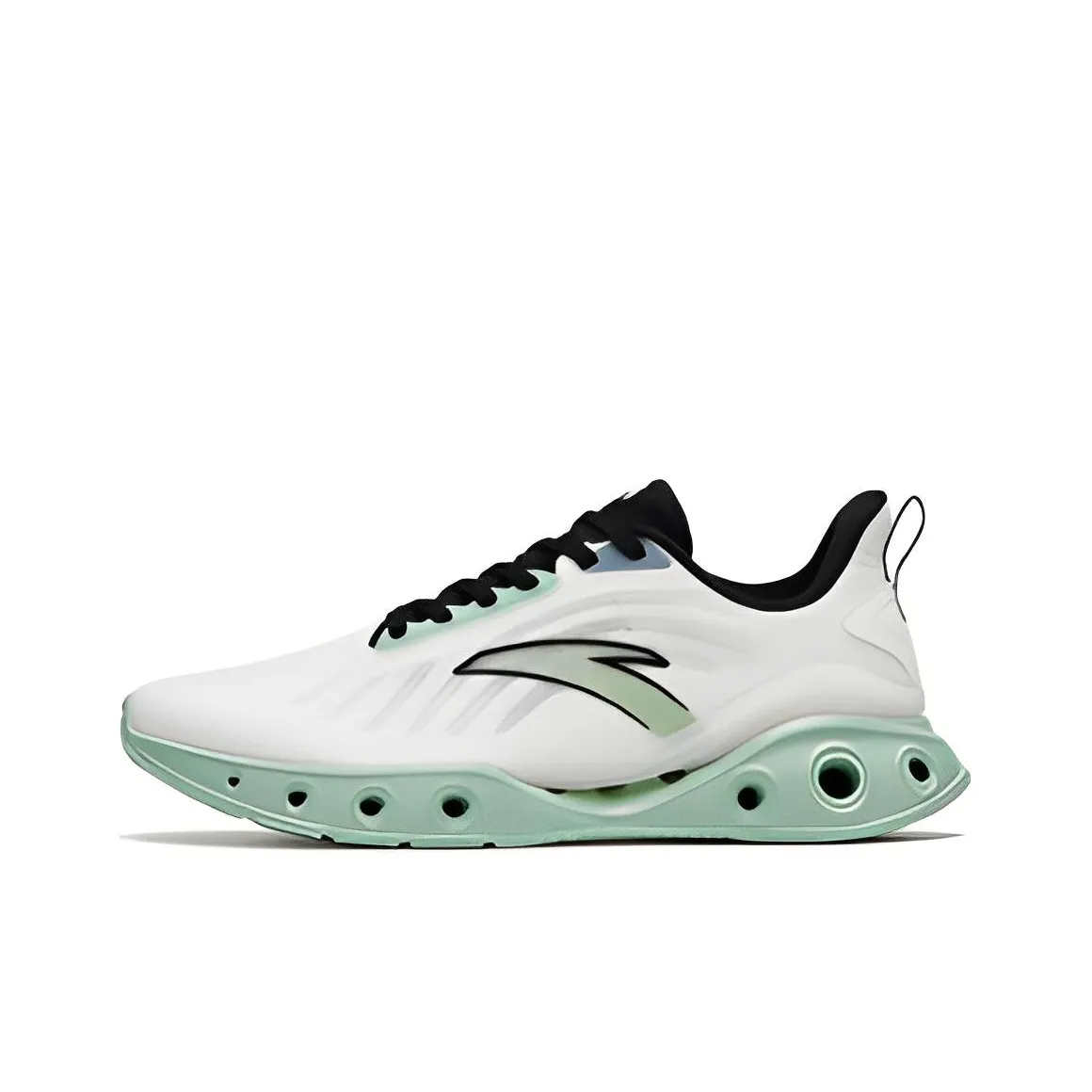 ANTA Little Energy Ring Противоскользящие устойчивые к истиранию низкий топ беговые кроссовки мужские белый зеленый