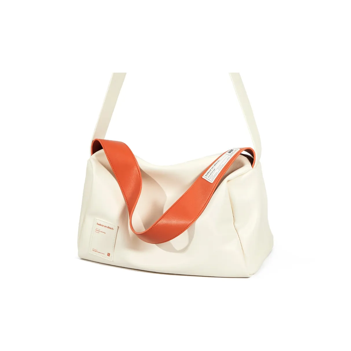 LIVEBOX EN DIRECT PU Commute Bag, Shoulder Bag, Crossbody Bag Tubas Women's Ecru