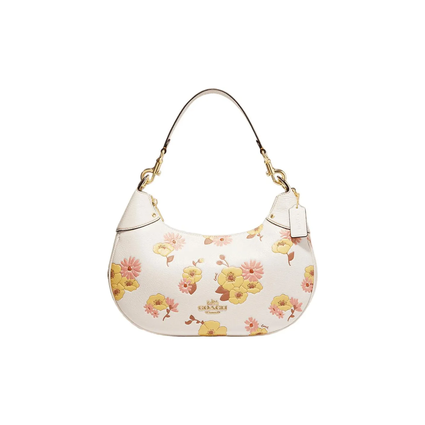 COACH Hobo Leather Hobo Bag, Handbag, Shoulder Bag Women's White