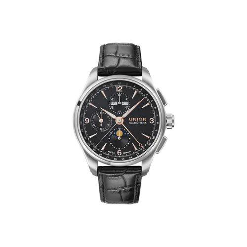 UNION GLASHUTTE/SA Автоматический Механический Движение Мужские Часы Belisar Collection 42мм*42мм*0,5мм Черные