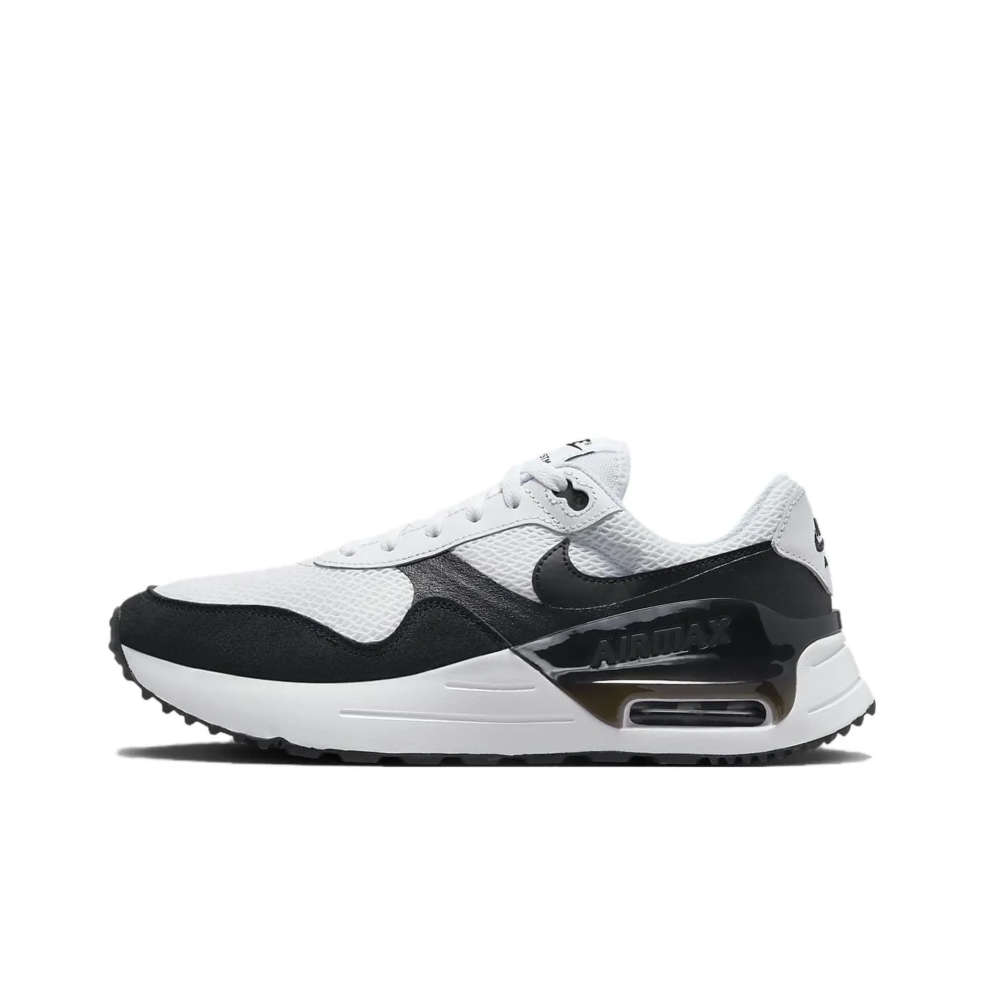 Nike Air Max SYSTM Устойчивый к истиранию Низкий Топ Casual Мужской Черный Белый