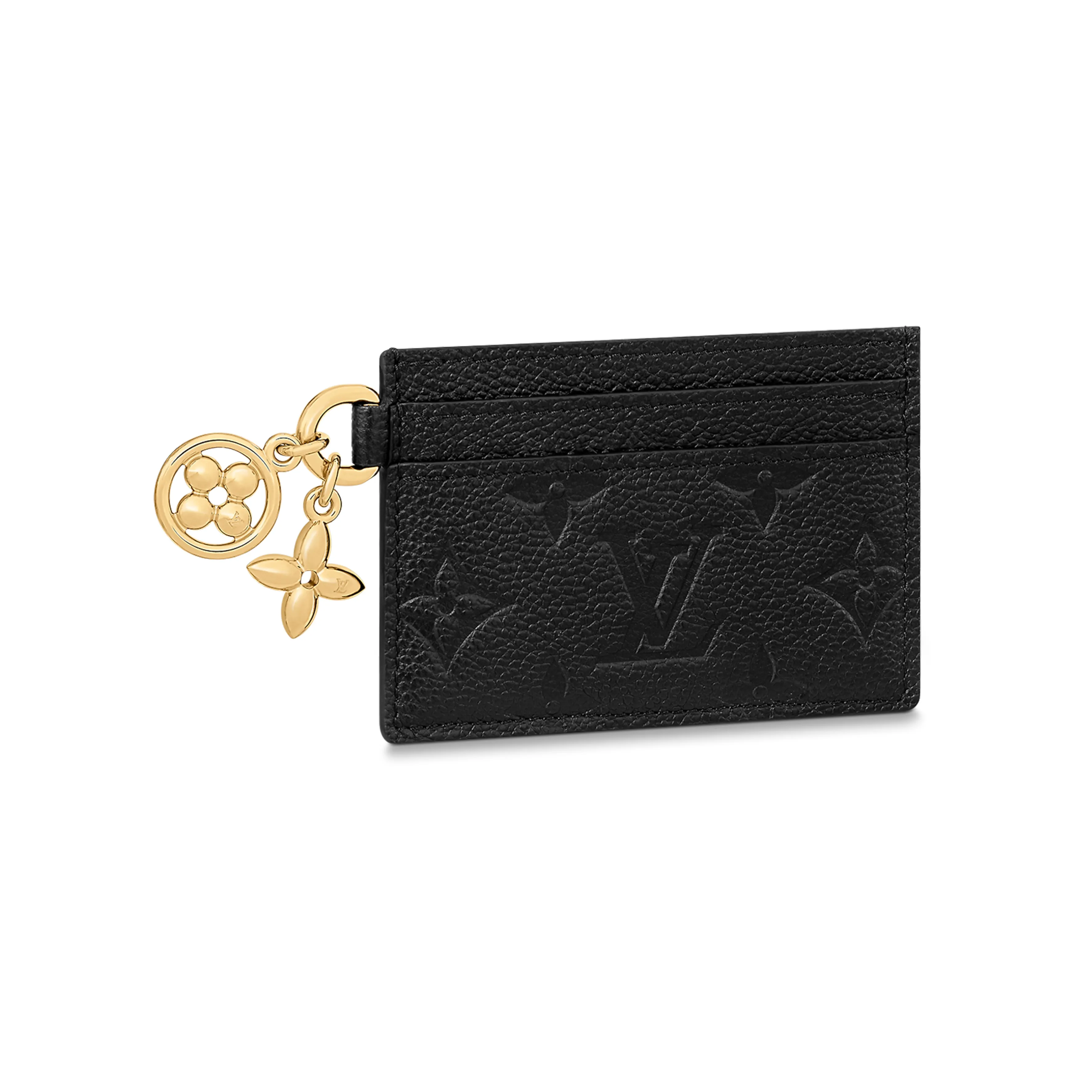LOUIS VUITTON Lv Charms Card Holder Black