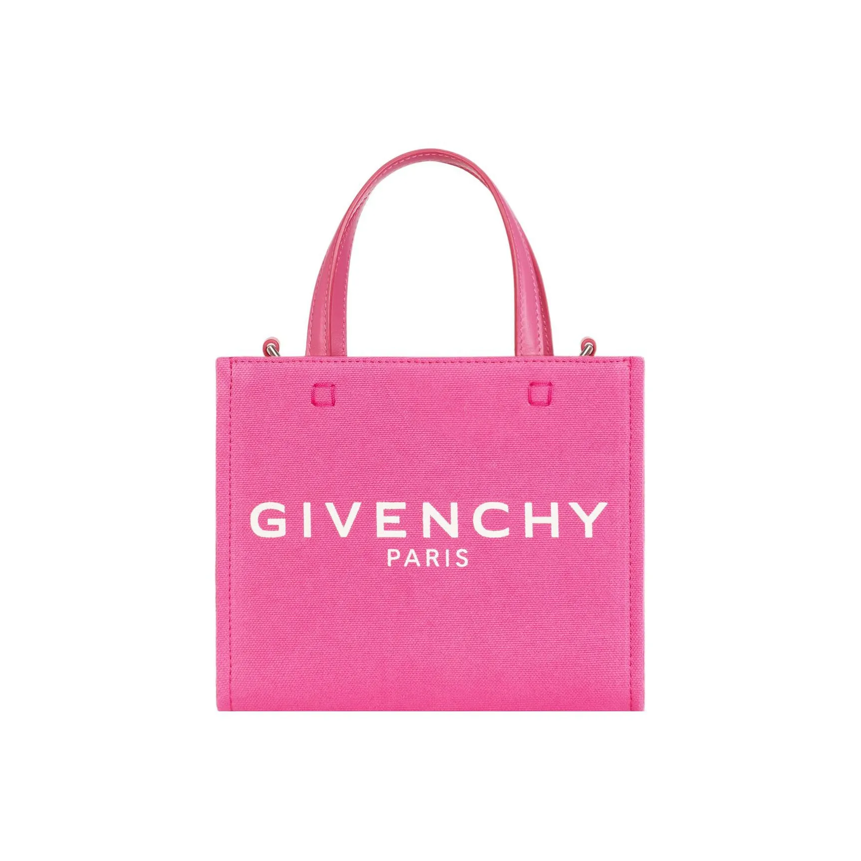 GIVENCHY Washed Cotton Canvas Bag, Tote Bag, Shopping Bag, Handbag Mini Women's Neon Pink